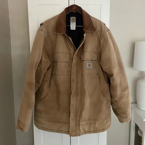 Genuine Carhartt Duck Jacket - Distressed & Super Clean 🧼 🧥 - Made in USA 🇺🇸 - L - Picture 2 of 10
